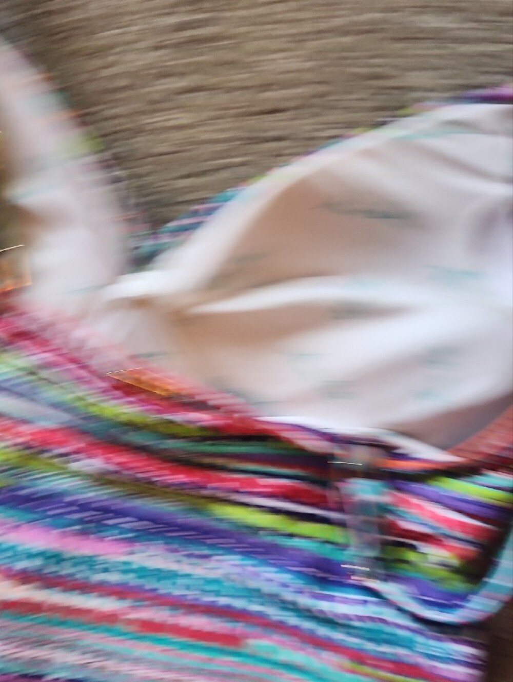 Anne Cole Multicolor Striped Bikini Top with Purple Trim - Picture 9 of 11